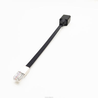 가정용 평면 CAT6 네트워크 케이블 이더넷 Rj45 남성에서 여성
