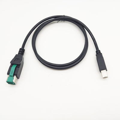 24V에서 USB-B 남성 및 호시든 플러그 전원 USB 케이블 12V 24V