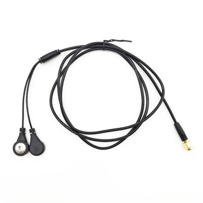 30cm ECG 의료 케이블 2 리드 4.0mm 전극 스냅 RP SMA 여성 오른쪽 각