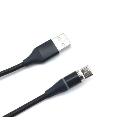 USB 2.0 커넥터와 유연한 PVC 재킷이 있는 3인1 마그네틱 USB 케이블